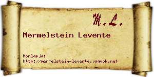 Mermelstein Levente névjegykártya